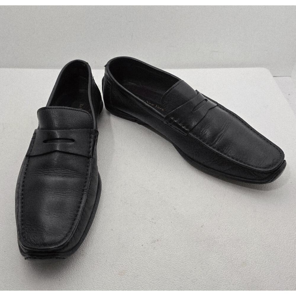 To Boot New York Adam Derrick Penny Loafers Driving Mocs Black US 9.5 Made ITALY